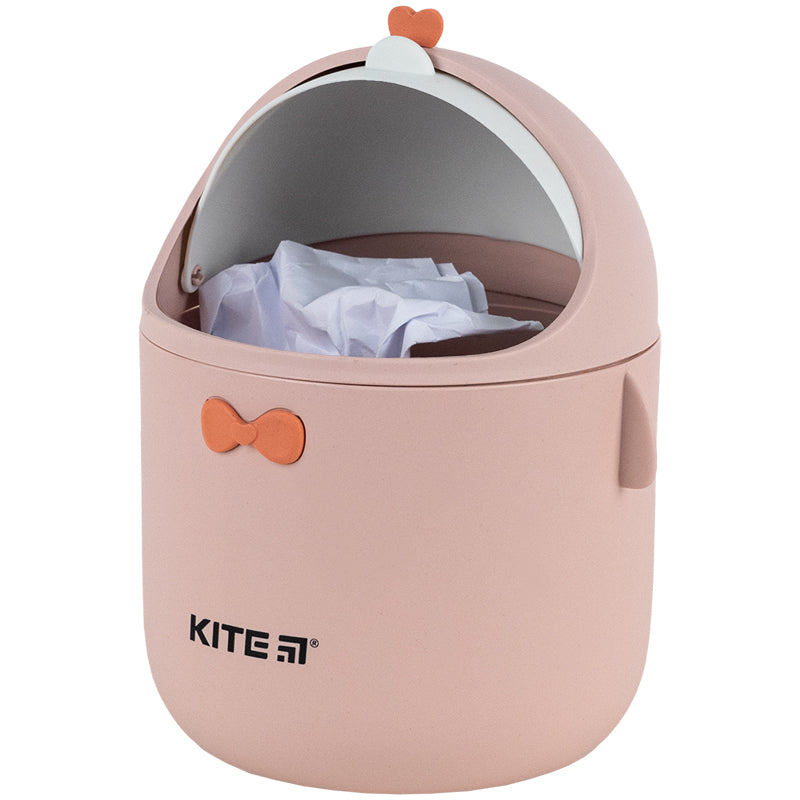 Настольный контейнер для мусора Kite K24-010-2, персиковый