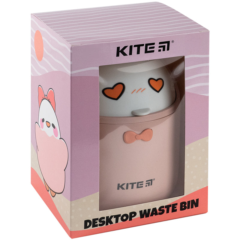 Настольный контейнер для мусора Kite K24-010-2, персиковый