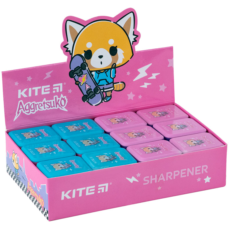 Точилка з контейнером прямокутна Kite Aggretsuko AR24-116