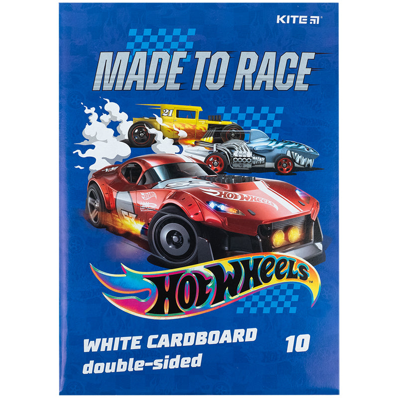 Картон белый Kite Hot Wheels HW24-254, А4, 10 листов