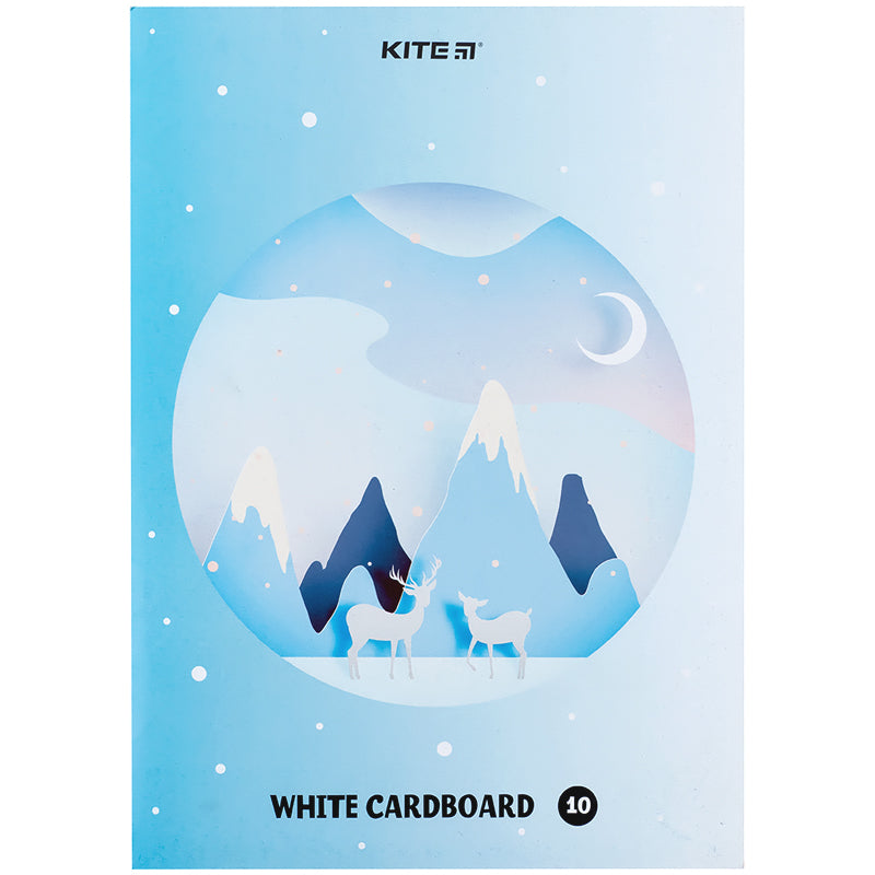 Картон белый Kite K24-1254, А4, 10 листов