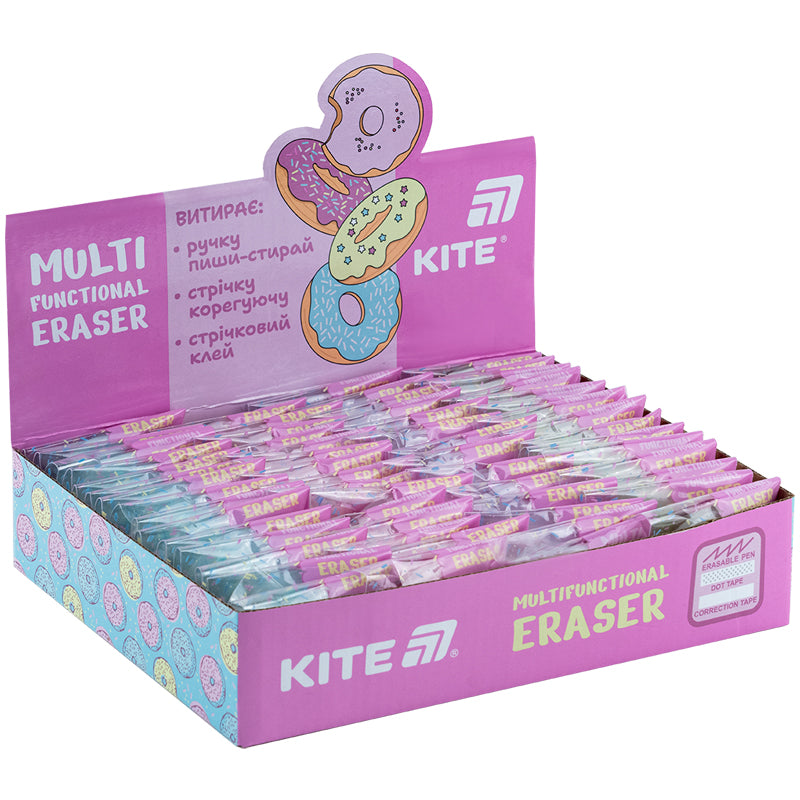 Ластик мультифункциональный Kite Donut K24-147, ассорти