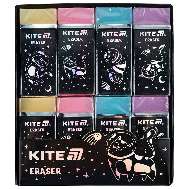 Гумка кольорова з глітером Kite Universe K24-144, асорті