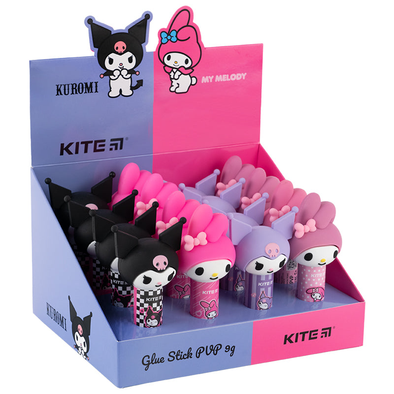 Клей-олівець PVP Kite Kuromi HK24-131, з фігурним ковпачком