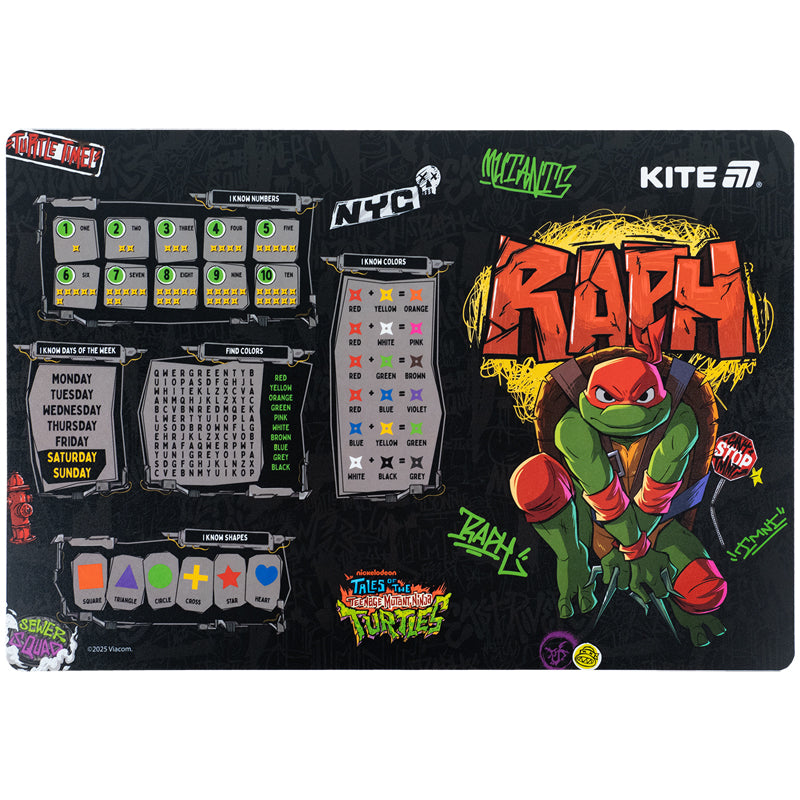 Настольная подкладка Kite Ninja Turtles NT25-207