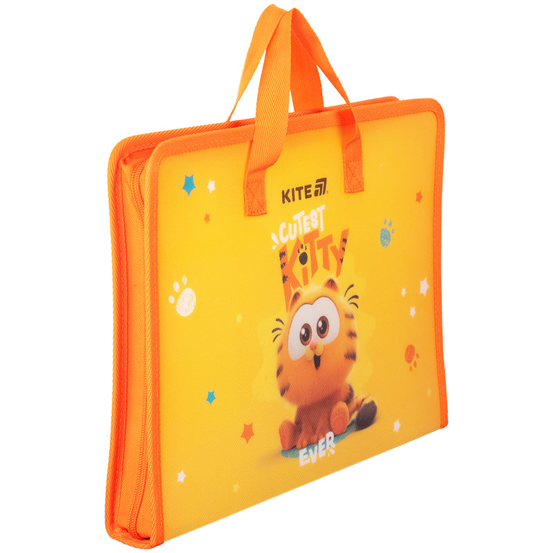 Папка-портфель на блискавці Kite Garfield GF25-202, 1 відділення, A4