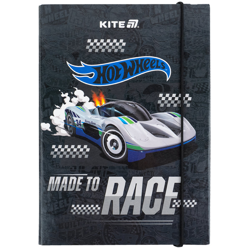 Папка для зошитів на гумці Kite Hot Wheels HW25-210-1, картон