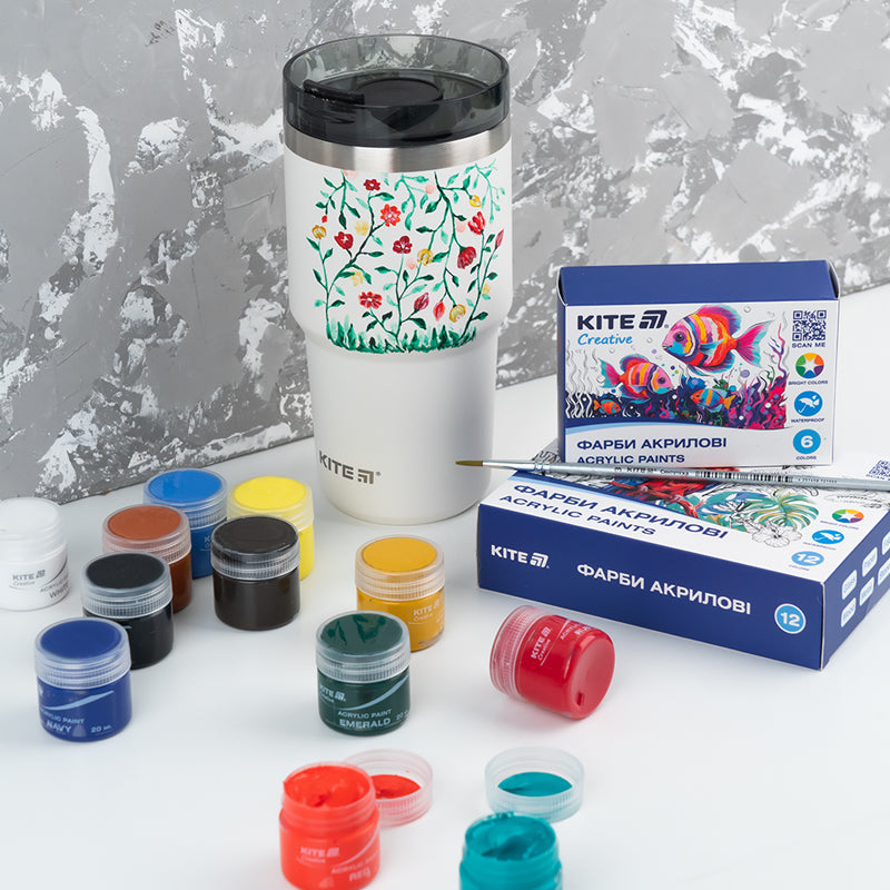 Фарби акрилові Kite Creative K-271, 6 кольорів, 20 мл
