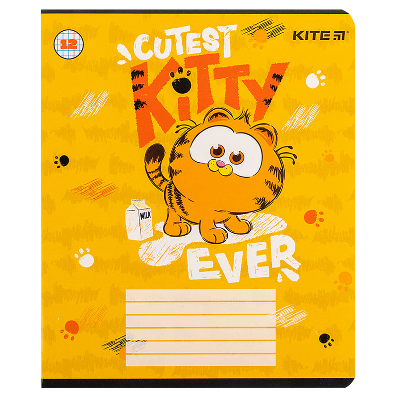 Зошит шкільний Kite Garfield GF24-232, 12 аркушів, клітинка