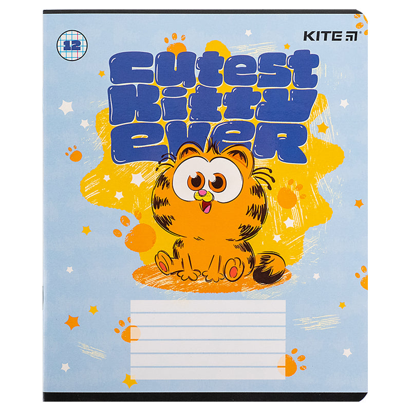 Зошит шкільний Kite Garfield GF24-232, 12 аркушів, клітинка