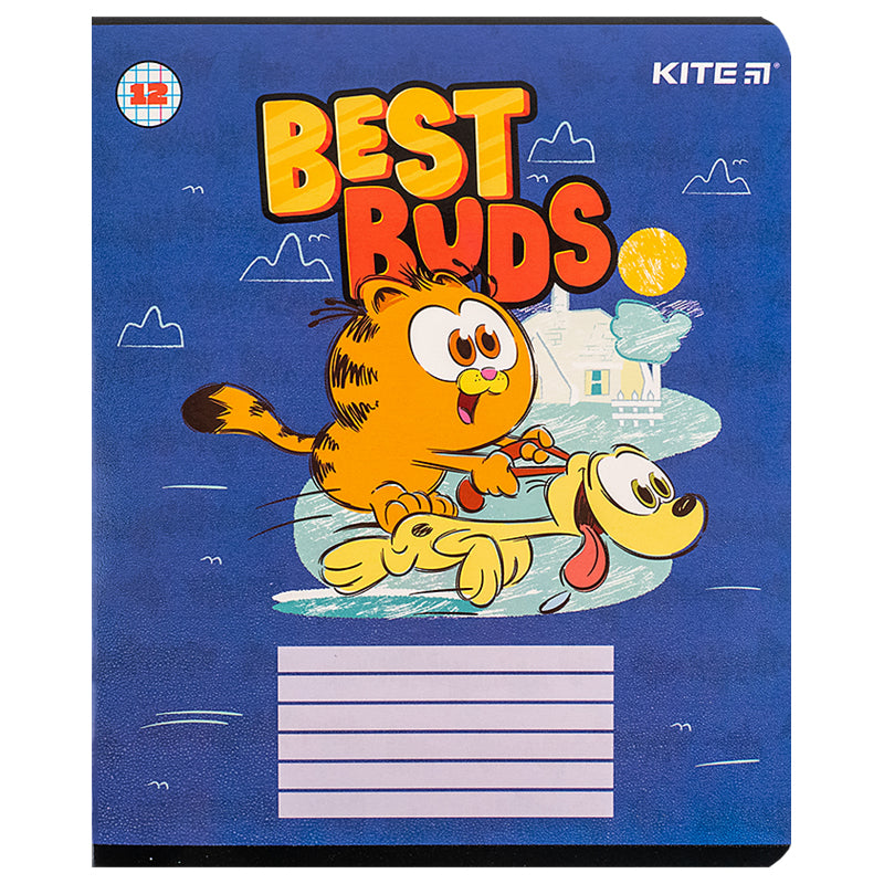 Зошит шкільний Kite Garfield GF24-232, 12 аркушів, клітинка