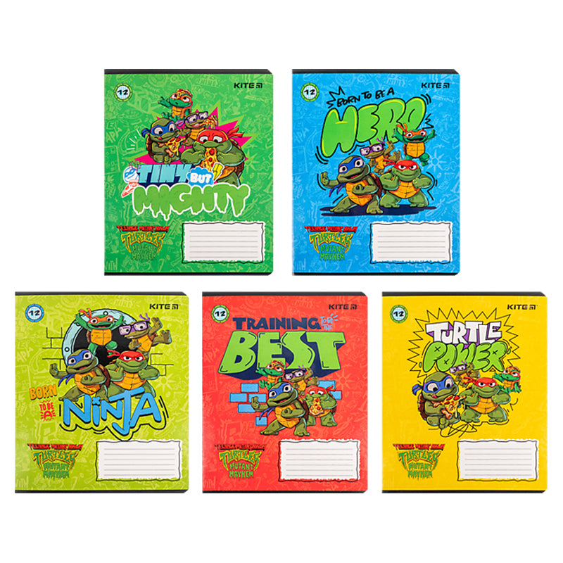 Тетрадь школьная Kite Ninja Turtles NT24-232, 12 листов, клетка