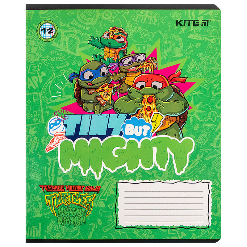 Тетрадь школьная Kite Ninja Turtles NT24-232, 12 листов, клетка