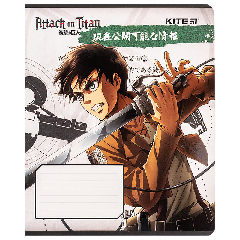 Зошит шкільний Kite Attack on Titan AT24-232, 12 аркушів, клітинка