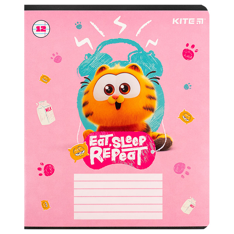 Зошит шкільний Kite Garfield GF24-234, 12 аркушів, лінія