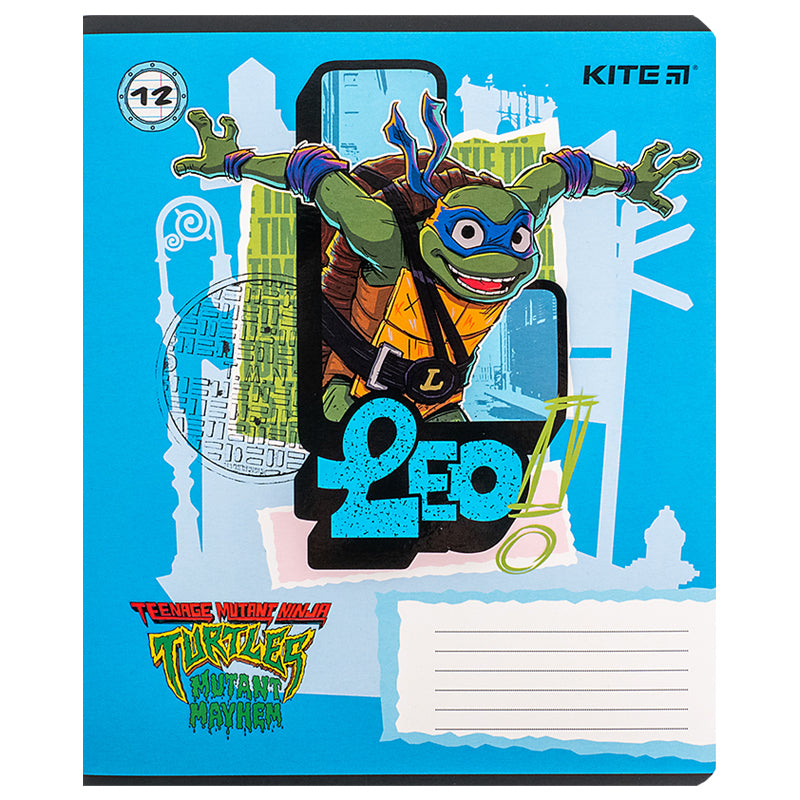 Тетрадь школьная Kite Ninja Turtles NT24-234, 12 листов, в линию