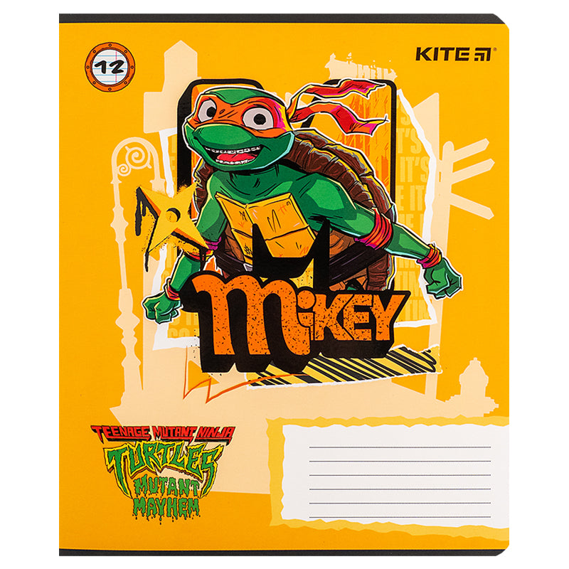 Тетрадь школьная Kite Ninja Turtles NT24-234, 12 листов, в линию