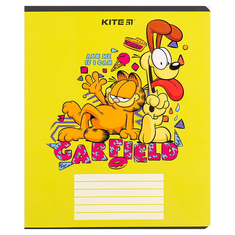 Зошит шкільний Kite Garfield GF24-236, 18 аркушів, клітинка