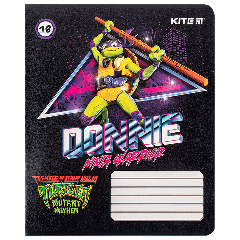 Зошит шкільний Kite Ninja Turtles NT24-237, 18 аркушів, лінія