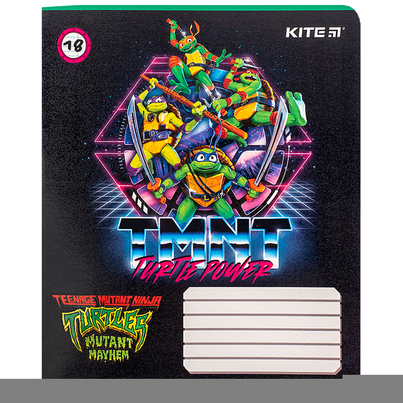 Зошит шкільний Kite Ninja Turtles NT24-237, 18 аркушів, лінія