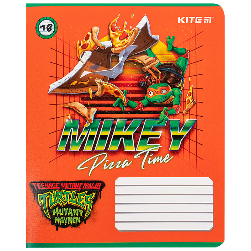 Зошит шкільний Kite Ninja Turtles NT24-237, 18 аркушів, лінія