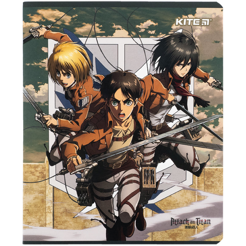 Зошит шкільний Kite Attack on Titan AT24-238, 24 аркуша, клітинка