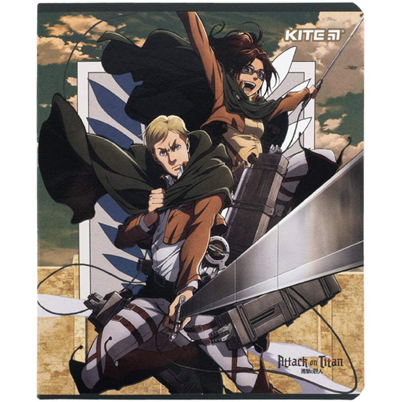 Зошит шкільний Kite Attack on Titan AT24-238, 24 аркуша, клітинка
