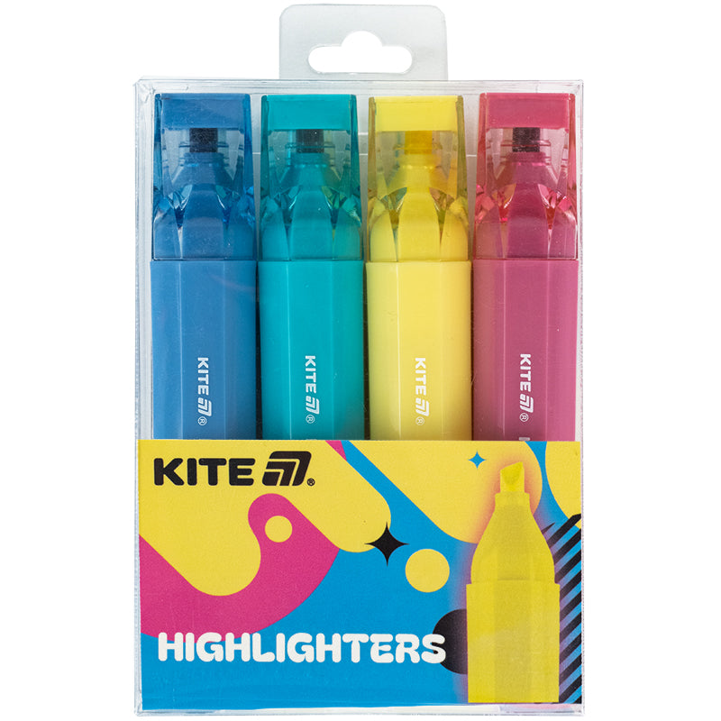 Маркер Highlighter Kite Creative Trendy Colors K24-1144-4, набір з 4-х кольорів