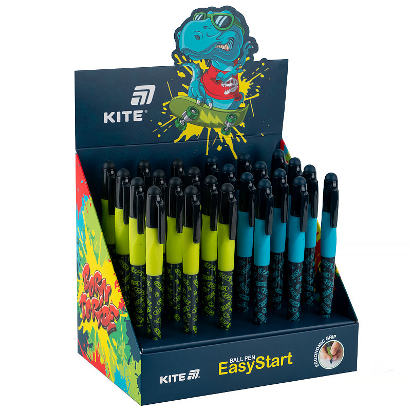 Ручка кулькова Kite EasyStart Skate K25-099-1, синя