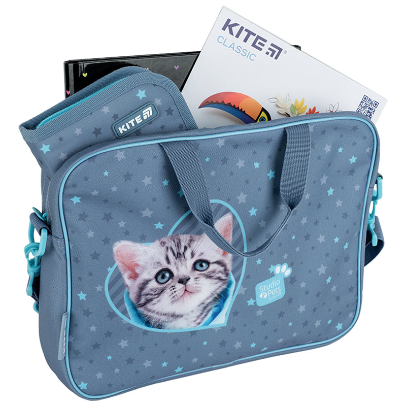Школьная текстильная сумка Kite Studio Pets SP25-589-2
