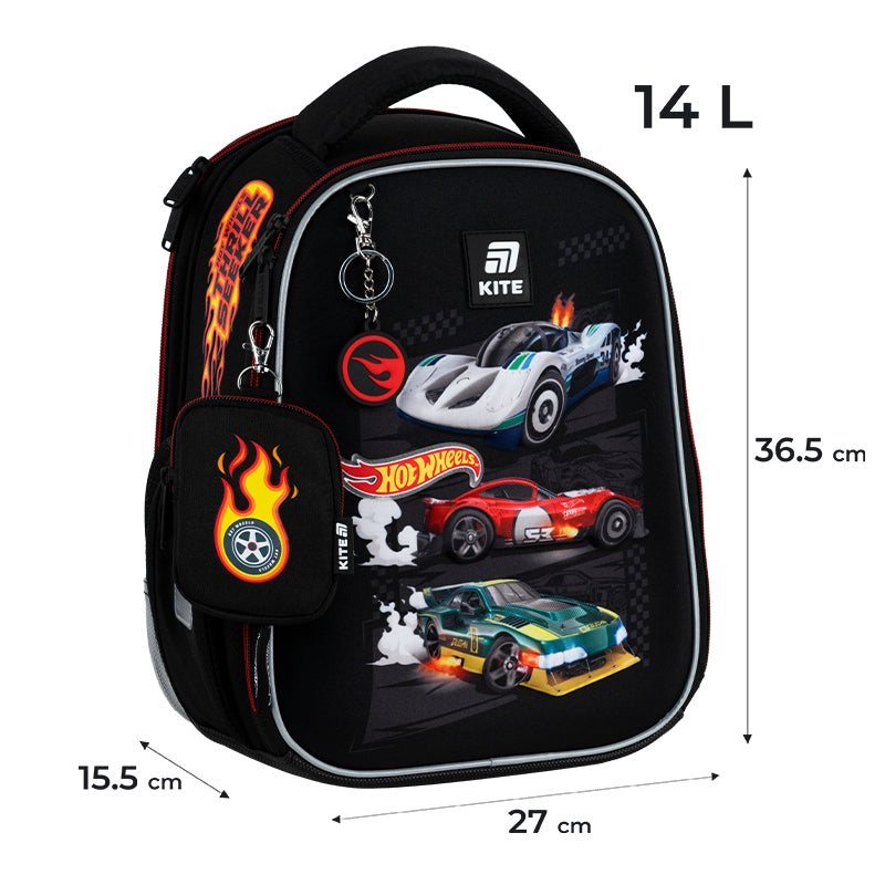 Рюкзак школьный каркасный Hot Wheels HW25-555S