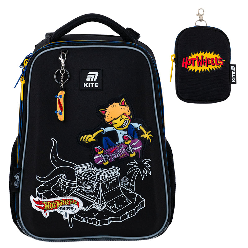Рюкзак школьный каркасный Hot Wheels Skate HW25-531M
