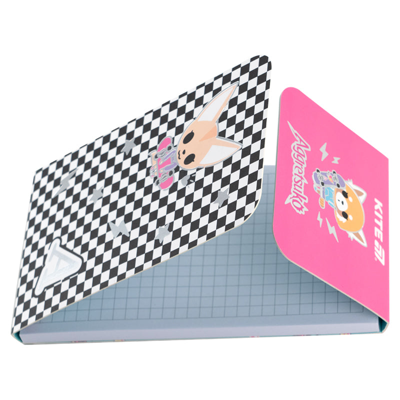 Блокнот на магніті Kite Aggretsuko AR24-092, 60 аркушів, клітинка