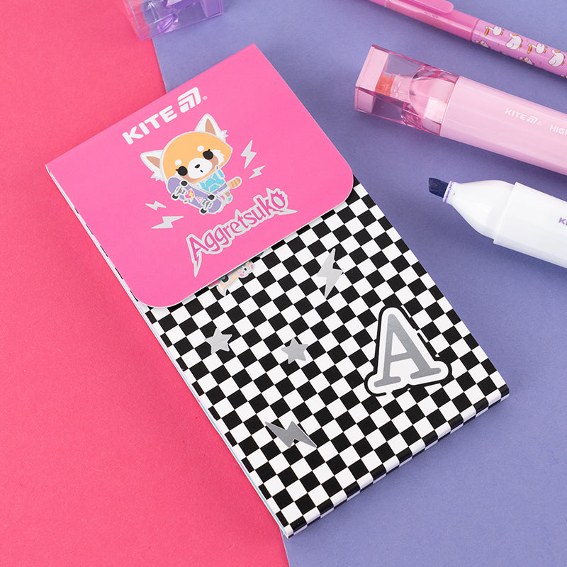 Блокнот на магніті Kite Aggretsuko AR24-092, 60 аркушів, клітинка