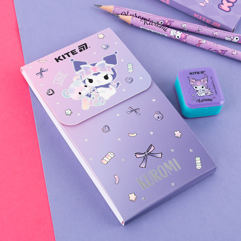 Блокнот на магніті Kite Kuromi HK24-092-2, 60 аркушів, клітинка