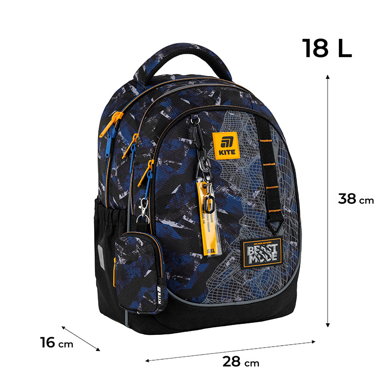 Рюкзак школьный Kite Education Beast Mode K25-700M-4