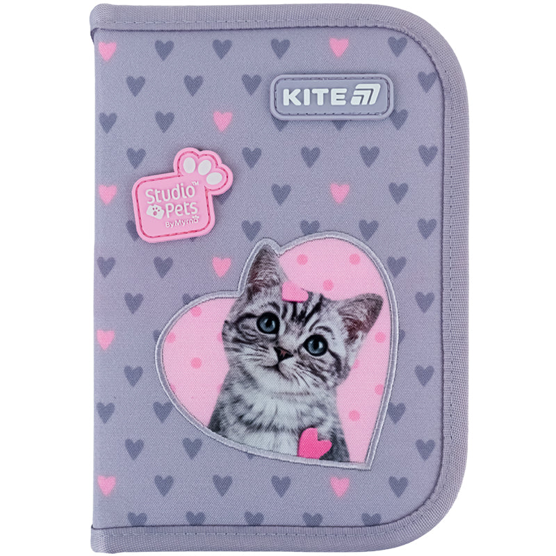 Пенал без наполнения Kite Studio Pets SP25-621, 1 отделение, 1 отворот