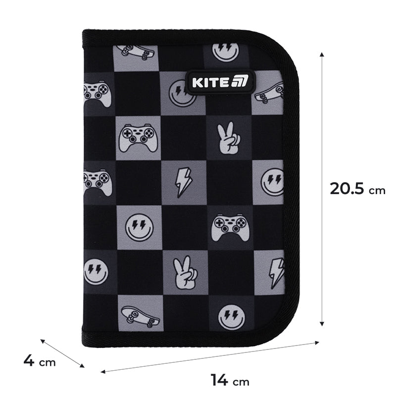 Пенал без наполнения Kite Game On K25-621-4, 1 отделение, 1 отворот