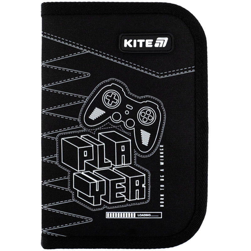 Пенал без наполнения Kite Player K25-622-6, 1 отделение, 2 отворот
