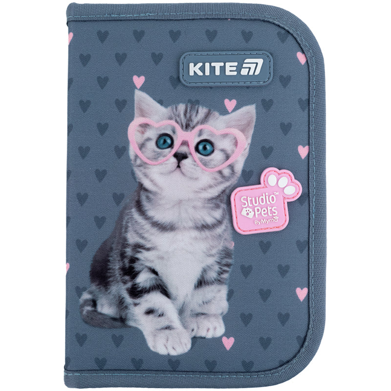 Пенал с наполнением Kite Studio Pets SP25-622H-1, 1 отделение, 2 отвоврота
