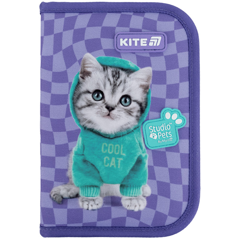 Пенал с наполнением Kite Studio Pets SP25-622H-2, 1 отделение, 2 отвоврота