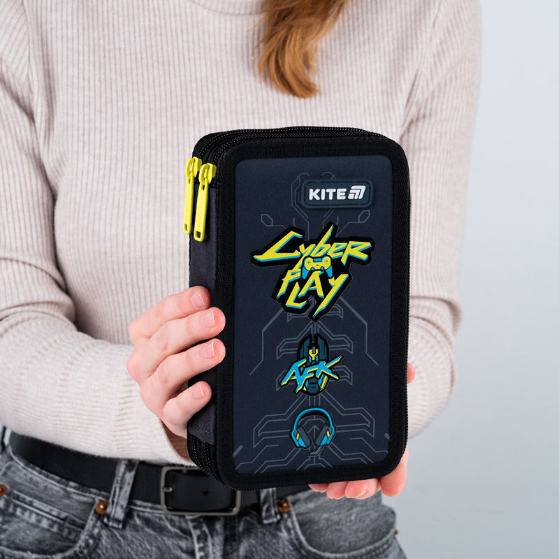 Пенал без наполнения Kite Cyber K25-623-4, 2 отделения