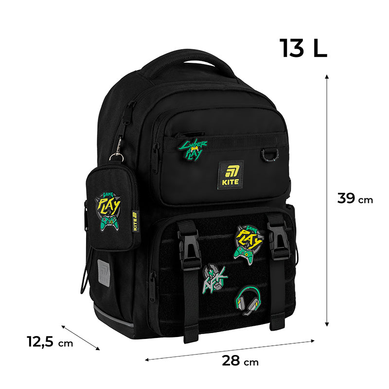 Рюкзак школьный Kite Education Cyber Game K25-1022M-2