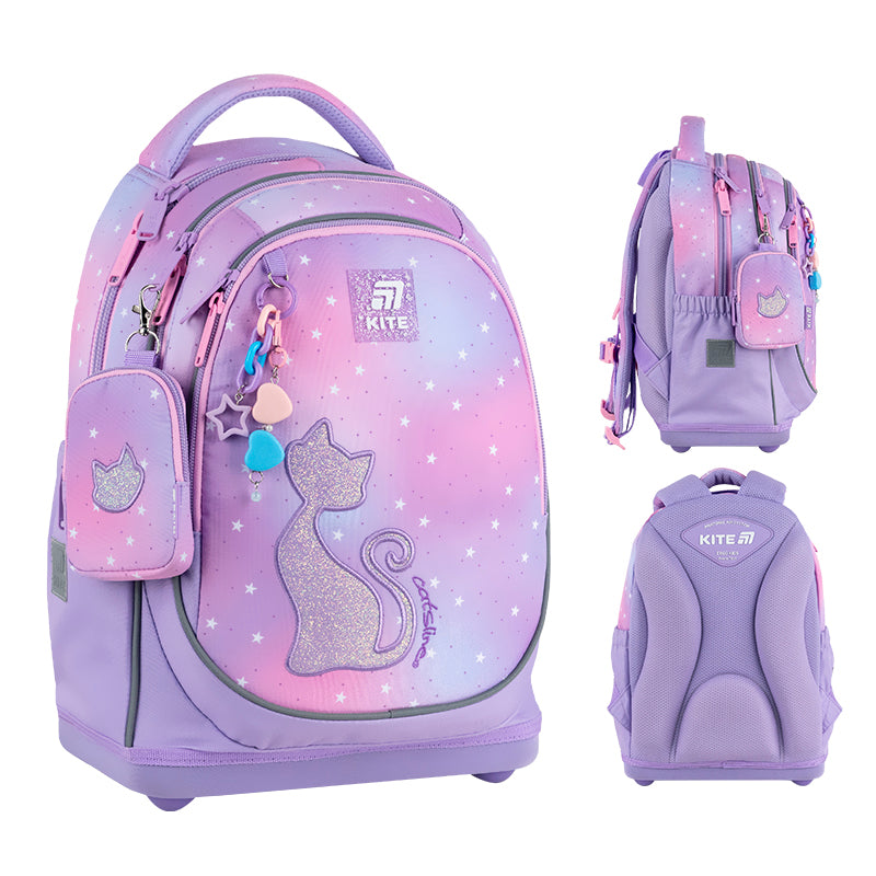 Школьный набор Kite Education Catsline SET_K25-724S-2 (рюкзак, пенал, сумка)