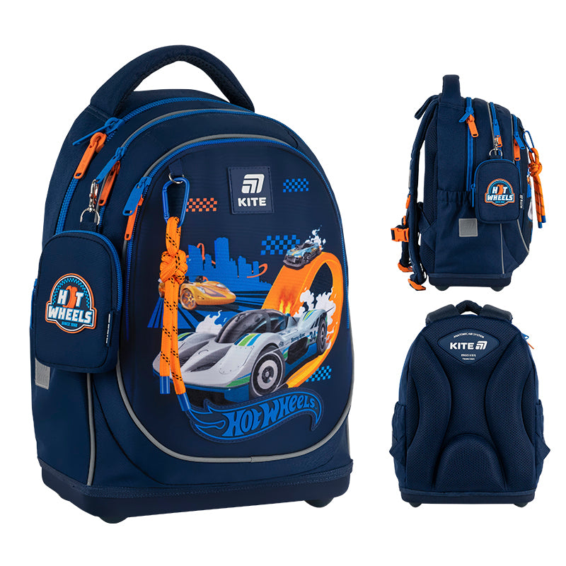 Школьный набор Kite Education Hot Wheels SET_HW25-724S (рюкзак, пенал, сумка)