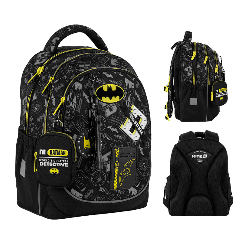 Школьный набор Kite Education DC Batman SET_DC25-700M (рюкзак, пенал, сумка)