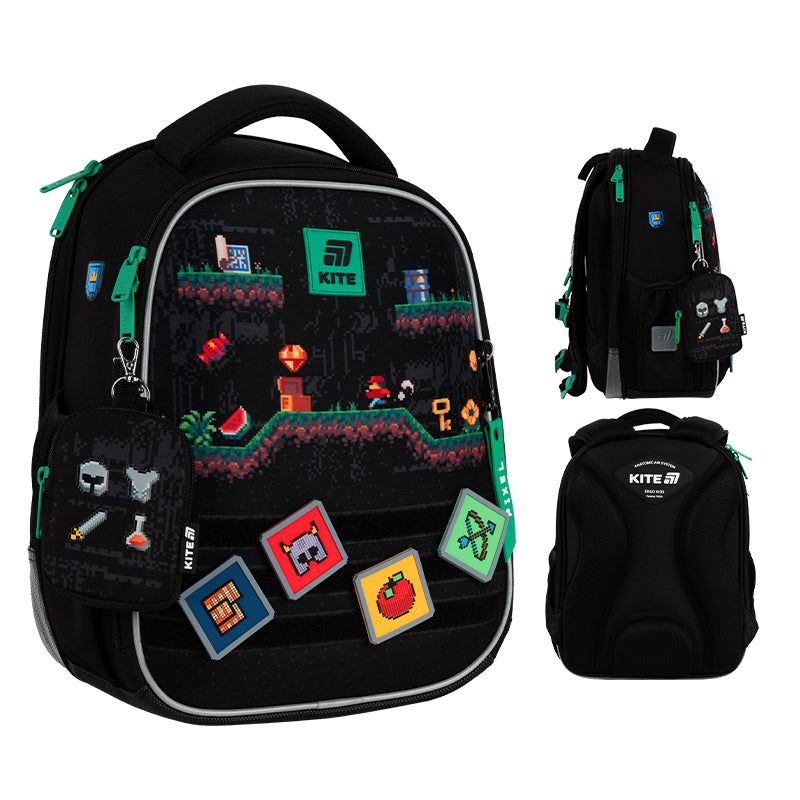 Школьный набор Kite Education Pixel Game SET_K25-555S-4 (рюкзак, пенал, сумка)