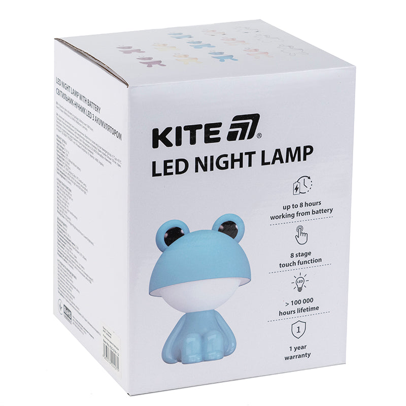 Светильник-ночник LED с аккумулятором Cute Froggy Kite K25-316-3-3, голубой