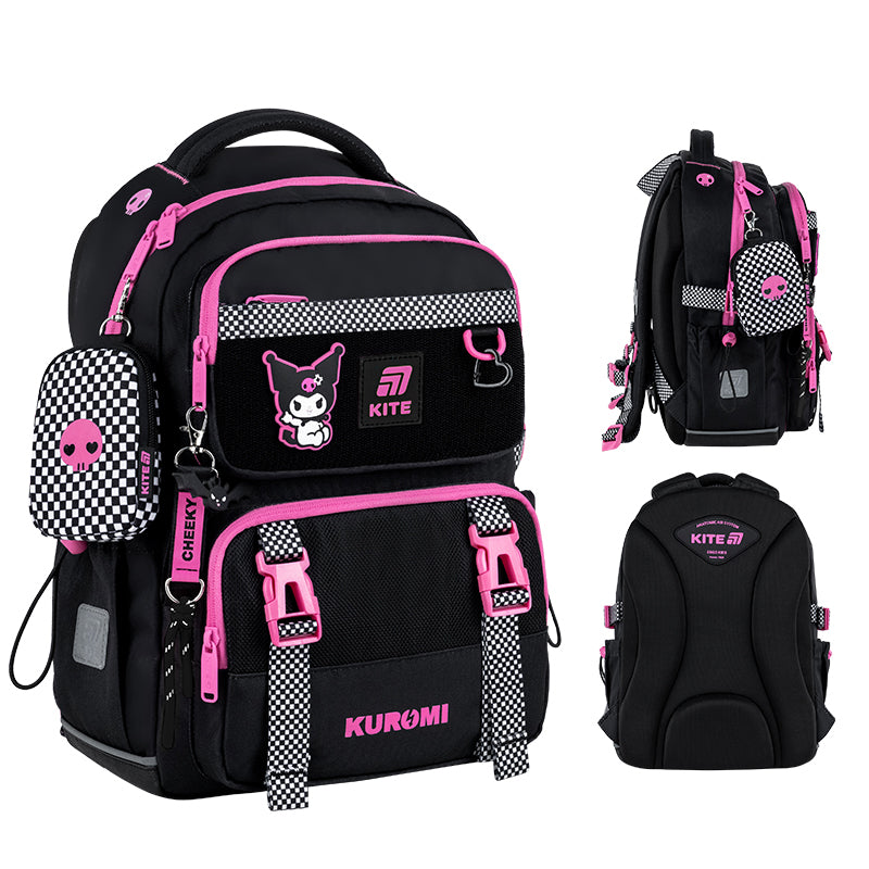 Школьный набор Kite Education Kuromi SET_HK25-1022M (рюкзак, пенал, сумка)