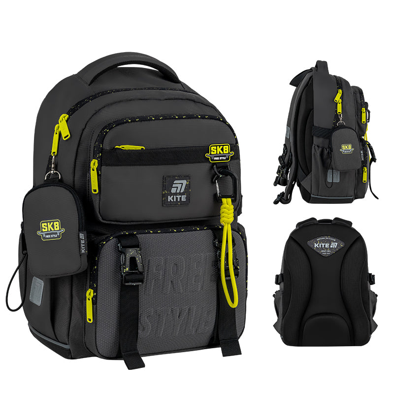 Школьный набор Kite Education Free Style SET_K25-1022M-3 (рюкзак, пенал, сумка)